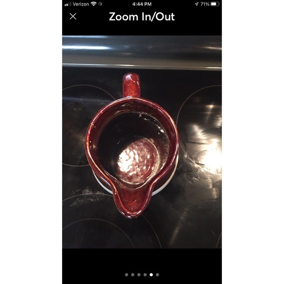 R.R.P. Co Roseville Ohio Pottery Pitcher Brown & Tan Pitcher Juice Milk Cream 6” - Picture 5 of 6